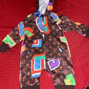 Louis Vuitton Colorful Logo Kids Bodysuit 0-3 month